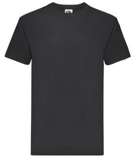 Vysokoprateľné bavlnené tričko Super Premium T FRUIT OF THE LOOM 205g čierne