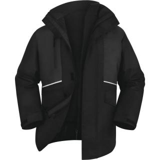Zateplená bunda ALASKA3 DELTAPLUS 5V1 čierna/sivá (+ reflexné)