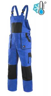 Zateplené montérkové nohavice s náprsenkou LUXY MARTIN CXS modré