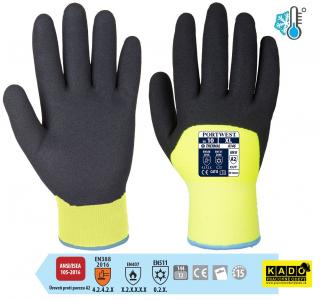 Zateplené nitrilové rukavice A146 PORTWEST žlté