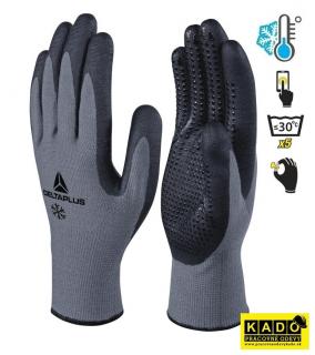 Zateplené nitrilové rukavice VE728 DELTAPLUS s terčíkmi