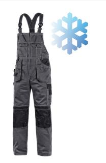 Zateplené nohavice ORION KRYŠTOF CXS s naprsenkou sivo/čierne ()
