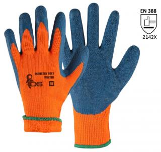 Zateplené pracovné rukavice ROXY WINTER INDUSTRY CXS oranžová/modrá