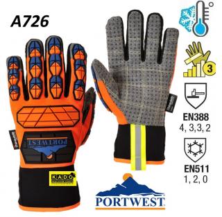 Zateplené pracovné thermo rukavice PW A726 Safety Impact