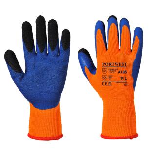 Zateplené výstražné pracovné rukavice a185 PW Duo-Therm Orange/Blue ()