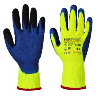 Zateplené výstražné pracovné rukavice a185 PW Duo-Therm Yellow/Blue ()