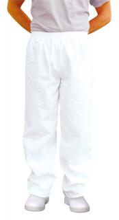 Zdravotné nohavice 2208 PW do gumy UNISEX biele