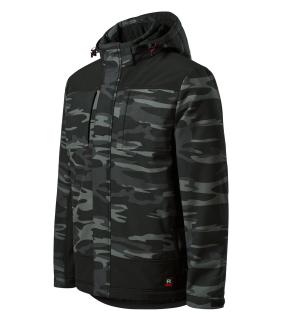 Zimná softshellová bunda pánska RIMECK W56 VERTEX CAMO C2 CAMOUFLAGE DARK GRAY