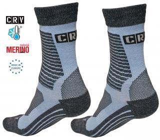 Zimné Merino vlnené ponožky MELNICK CRV modré