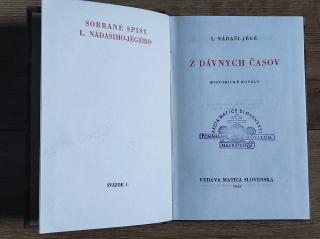 Sobrané spisy L. Nádašiho-Jégého (Z dávnych časov)