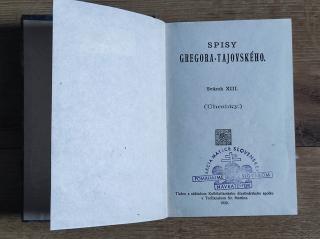 Spisy Gregora-Tajovského, Sväzok XIII. (Úhrabky)
