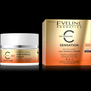EVELINE C SENSATION 40+ revitalizačný protivráskový krém s vitamínom C
