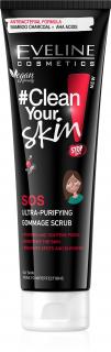 EVELINE Clean your skin ultra čistiaci gommage peeling (SOS)