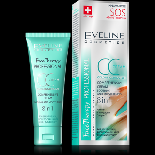EVELINE Face therapy CC upokojujúci a hydratačný krém 8v1