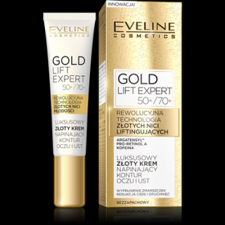 EVELINE Gold Lift Expert vyhladzujúci krém okolia očí a pier 50+/70+ ()