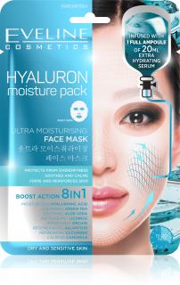 EVELINE hyalurónová hydratačná sheet látková maska Hyaluron