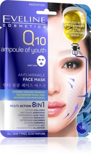 EVELINE intenzívna protivrásková sheet látková maska Q10 koenzým mladosti