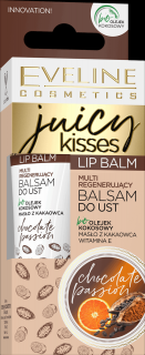 EVELINE Juicy Kisses multiregeneračný balzam na pery-čokoláda a pomaranč