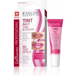 EVELINE Lip Therapy PROFESSIONAL 6v1 jemne farbiace sérum na pery - ružová