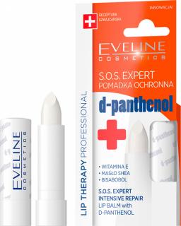 EVELINE Lip Therapy PROFESSIONAL pomáda na pery S.O.S. EXPERT s d-pantenolom