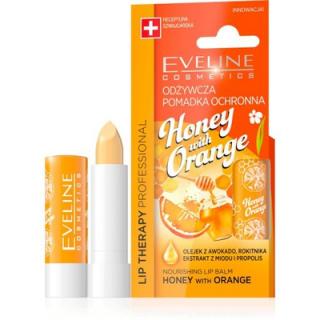 EVELINE Lip Therapy PROFESSIONAL výživný a ochranný balzam na pery - med a pomaranč