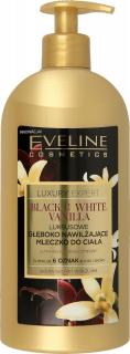EVELINE Luxury Expert BLACK  WHITE VANILLA telové mlieko