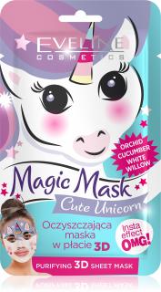 EVELINE Magic Mask čistiaca látková maska Cute Unicorn