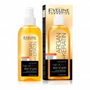 EVELINE olej na vlasy 8v1 ARGAN+KERATIN (pre všetky typy)
