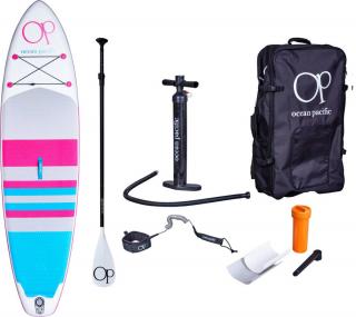 Paddleboard Ocean Pacific Malibu All Round 10'6 White/Grey/Pink + príslušenstvo