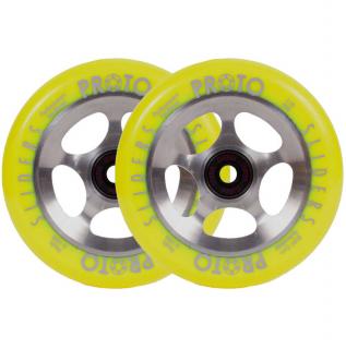 Proto Sliders Starbright Pro Scooter Wheels 2-Pack- Yellow On Raw