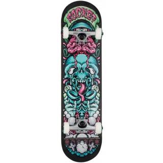 Rocket 7.35  Skateboard - Bones Pile-Up blue