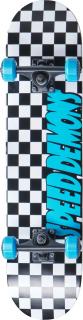 Speed Demons Checkers 7.75  Skateboard - Black/Blue
