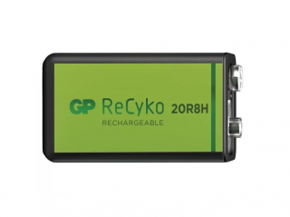 AKU Ni nabíjateľný akumulátor typ blok 9V /6HR61/ GP ReCyko 20R8H NiMH 200 mAh 8.4V B2152 ()
