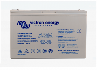Akumulátor energie BezÚ Olovený AGM PbSO4 Victron Energy SC AGM12-38 12V/38Ah C800/V50% ()