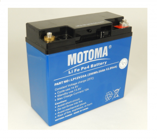 Akumulátor energie Lítiový LiFePO4 MOTOMA LFP12V/20A 12.8V/20Ah 256Wh BMS C5000/V50% ()