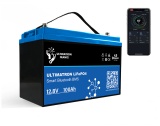 Akumulátor energie Lítiový Smart LiFePO4 ULTIMATRON 12.8V/100Ah 1280Wh BT/BMS C5K/V50% ()