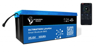 Akumulátor energie Lítiový Smart LiFePO4 ULTIMATRON 25.6V/100Ah 2560Wh BT/BMS C5K/V50% ()