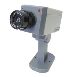 Imitácia vnútornej bezpečnostnej TUBE kamery PIR R13x5cm 1xLED ABS AK-01 na stenu GR ()