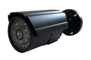 Imitácia vonkajšej bezpečnostnej TUBE kamery R14x8cm 1xLED AL AK-10 na stenu BK ()