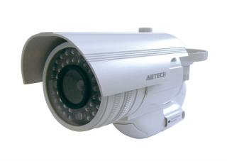 Imitácia vonkajšej bezpečnostnej TUBE kamery R24x10cm 30xLED ABS AK-11 na stenu WH ()