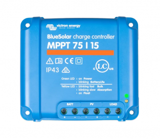 Regulátor nabíjania MPPT FVP-AKU-SPT Victron Energy BlueSolar VE.D 15A-12/24V MPPT 75/15 ()