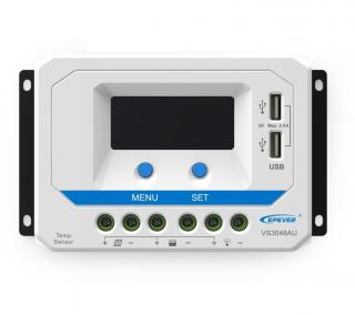 Regulátor nabíjania PWM FVP-AKU-SPT EPEVER 10A-12/24V PV50V/LCD/2xUSB VS1024AU  ()