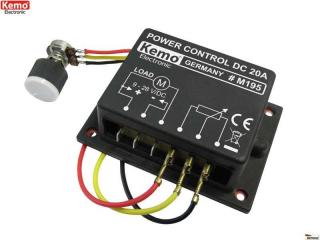 Regulátor príkonu spotrebiča PWM AKU-SPT DC=12/24V KEMO Power Control DC 10/20A 12/24V M195 ()