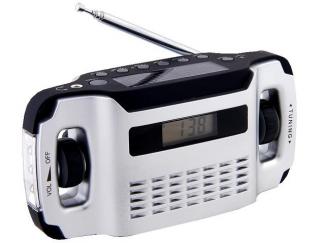 Solár+Dynamo+USB+DC multifunkčné Radio/LED PowerPlus Lynx BK