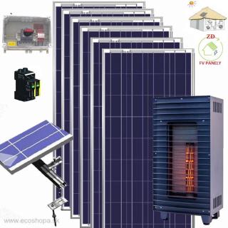 Solárny FV OFF-GRID systém vykurovania  DC/DC 1F SP1.65kWp/DC9A LOGITEX LX DC/PEC ()