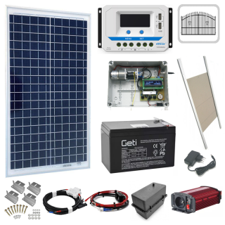 Solárny FV ostrovný DOOR systém DC12V otvárač dverí ohrady MLP SP30W/R10A/12 uBASIC3-DOOR ()