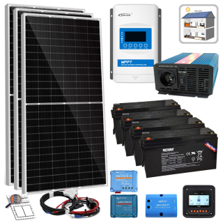 Solárny FV ostrovný systém OFFGRID D24V SP1.30kWp/RM40A/AA300Ah/C1K/O2K mBASIC130-RCH ()