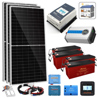 Solárny FV ostrovný systém OFFGRID D24V SP1.59kWp/RM60A/AG400Ah/O3K Standard159-RCH ()