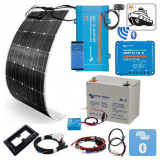 Solárny FV ostrovný systém VE OFFGRID DC12V FSP100Wp/RM10A/AG90Ah/O4 HiTech10BT-SHIP ()