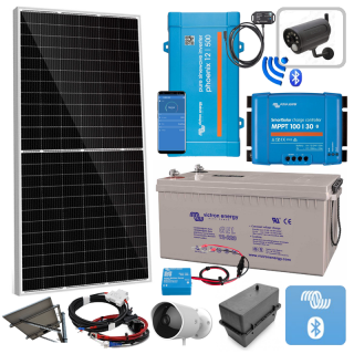 Solárny FV ostrovný systém VE OFFGRID DC12V SP535Wp/RM30A/AG220Ah/O5 HiTech50BT-CAM ()